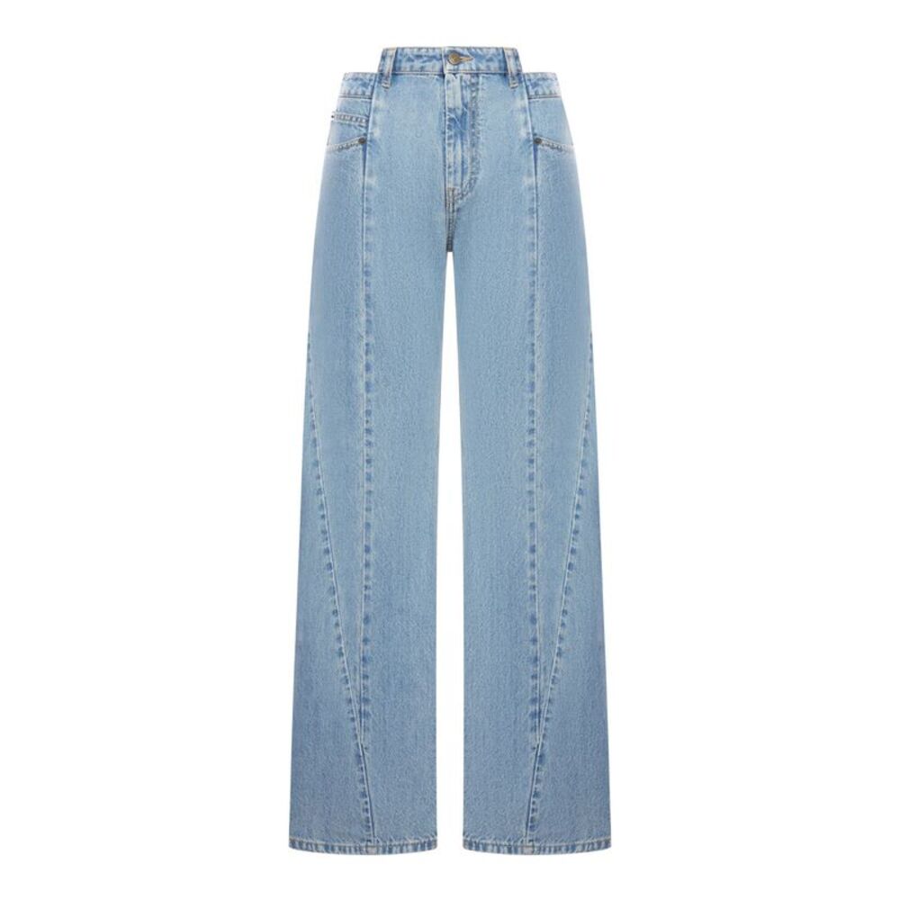 Maison Margiela Women Denim Jeans With Cut-Out Detail